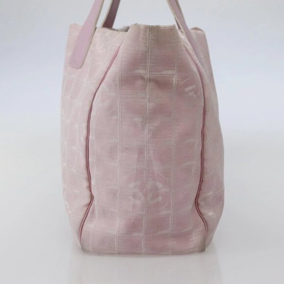 CHANEL New Travel Line Tote Bag Nylon Pink Gold CC Auth BA5975 - Picture 3 of 15